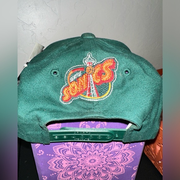 Vintage 90s Nwt Seattle SuperSonics Sports Specialties SnapBack Hat - Picture 5 of 7